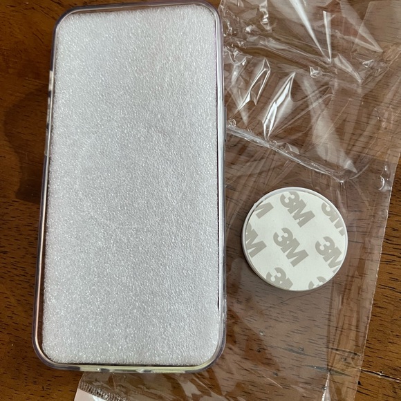 NWOT 3D Bling Glitter Soft Silicon Case iPhone 13 / 13 Pro & Stand Holder Socket - Picture 5 of 6